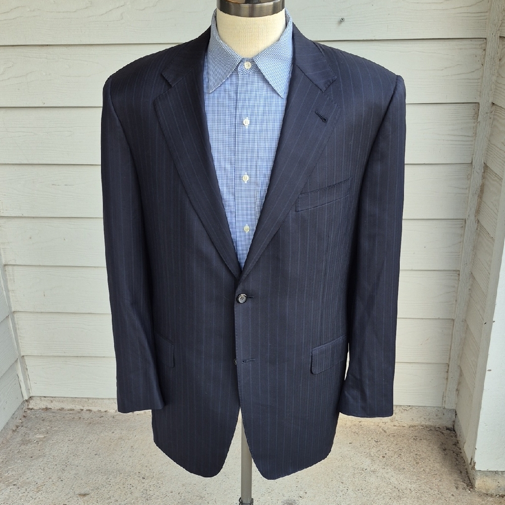 CANALI Italy Exclusive Collection Striped Super 180s Wool Mens 44 R Sport Coat